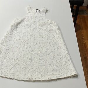 Design Lab Lord & Taylor White Lace Mini Dress